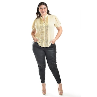 Foto 4 | Foto 4 | Blusa Con Detalles De Lentejuela Roman Fashion /tallas Extras, 8034 (dorado) Dorado