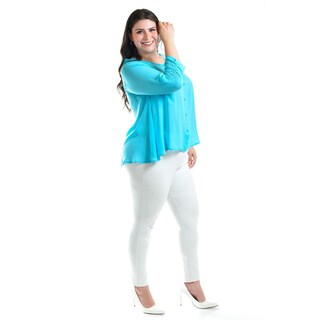 Foto 2 | Foto 2 | Blusa Con Abertura En Espalda Roman Fashion /talllas Extras, 8035 (azul Claro) Azul