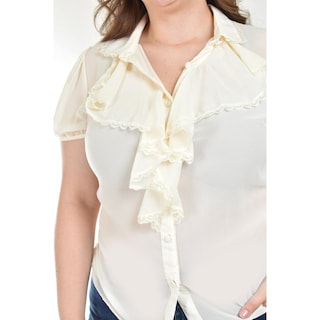Foto 4 | Foto 4 | Blusa Con Detalle De Olanes Roman Fashion /tallas Extras, 204 (negro) Negro