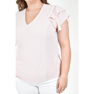 Foto 4 | Foto 4 | Blusa Con Volantes Roman Fashion / Tallas Extras, 1891 (rosa) Rosa