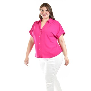 Foto 2 | Foto 2 | Blusa Casual Manga Corta Roman Fashion /tallas Extras, 5112 (fiusha) Multicolor