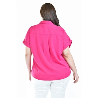 Foto 3 | Foto 3 | Blusa Casual Manga Corta Roman Fashion /tallas Extras, 5112 (fiusha) Multicolor