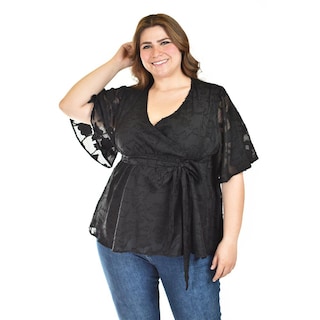 Foto 1 | Foto 1 | Blusa De Encaje Roman Fashion /tallas Extras, 5113 (negro) Negro