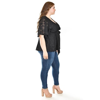 Foto 2 | Foto 2 | Blusa De Encaje Roman Fashion /tallas Extras, 5113 (negro) Negro