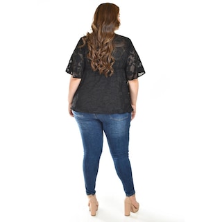 Foto 3 | Foto 3 | Blusa De Encaje Roman Fashion /tallas Extras, 5113 (negro) Negro