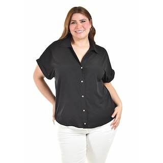 Foto 1 | Foto 1 | Blusa Casual Manga Corta Roman Fashion Negro