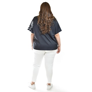 Foto 3 | Foto 3 | Blusa Estampado Unico Roman Fashion /tallas Extras, 5108 (negro /jaguar) Negro