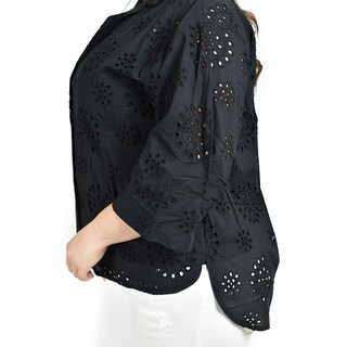 Foto 4 | Foto 4 | Blusa Bordada De Algodon Roman Fashion /tallas Extras, 3952 (negro) Negro