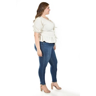 Foto 2 | Foto 2 | Blusa Con Detalle De Lazos Roman Fashion /tallas Extras, 1889 (arena Lineas) Beige