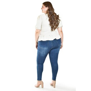 Foto 3 | Foto 3 | Blusa Con Detalle De Lazos Roman Fashion /tallas Extras, 1889 (arena Lineas) Beige