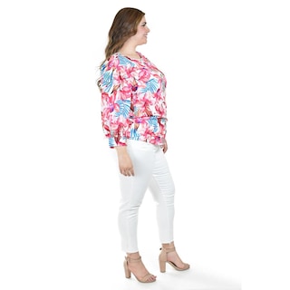 Foto 2 | Foto 2 | Blusa Estampado Floral Roman Fashion /tallas Extras, 1899 (rosa /flores) Rosa