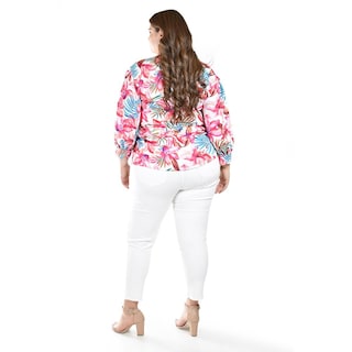 Foto 3 | Foto 3 | Blusa Estampado Floral Roman Fashion /tallas Extras, 1899 (rosa /flores) Rosa