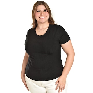 Foto 1 | Foto 1 | Blusa Básica De Canale Roman Fashion /tallas Extras, 0192 (negro) Negro