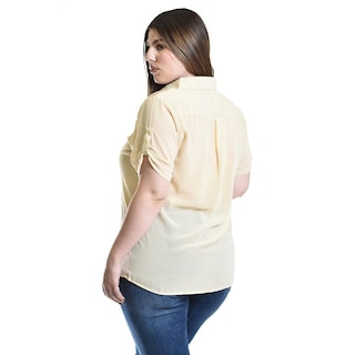 Foto 3 | Foto 3 | Blusa Con Trasparencias Y Bordado Roman Fashion /tallas Extras, 8039 (beige) Beige