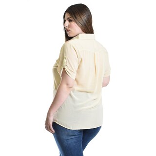 Foto 3 | Foto 3 | Blusa Con Trasparencias Y Bordado Roman Fashion /tallas Extras, 8039 (beige) Beige