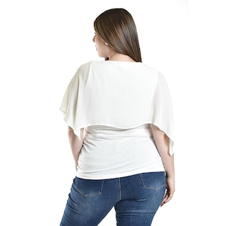 Foto 3 | Foto 3 | Blusa Con Encaje Y Detalle De Perlas Roman Fashion /tallas Extras, 086 (blanco) Blanco