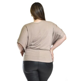 Foto 3 | Foto 3 | Blusa Estampada Con Aplicaciones Roman Fashion /tallas Extras, 8052 (cafe) Cafe