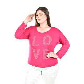 Foto 1 | Foto 1 | Blusa Love Roman Fashion /tallas Extras, 153 (fiusha) Fucsia