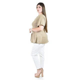 Foto 2 | Foto 2 | Blusa Corte A Roman Fashion /tallas Extras, 1710 (cafe) Cafe