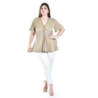 Foto 4 | Foto 4 | Blusa Corte A Roman Fashion /tallas Extras, 1710 (cafe) Cafe