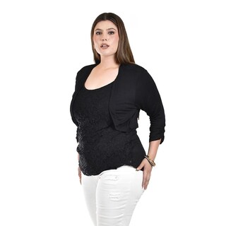 Foto 2 | Foto 2 | Blusa de Encaje con Torerita Roman Fashion para Mujer