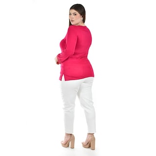 Foto 3 | Foto 3 | Blusa con Encaje Roman Fashion Rosa para Mujer