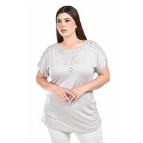 Blusa con Detalle de Encaje Roman Fashion para Mujer