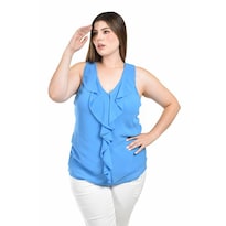 Blusa con Escarolas Roman Fashion para Mujer