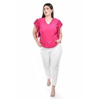 Foto 4 | Foto 4 | Blusa de Olanes Roman Fashion Fucsia para Mujer