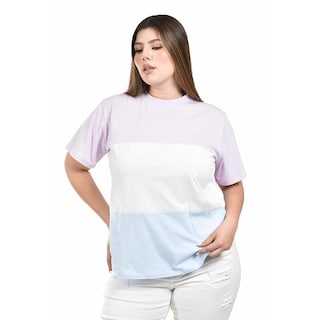 Foto 1 | Foto 1 | Playera Tricolor Roman Fashion para Mujer