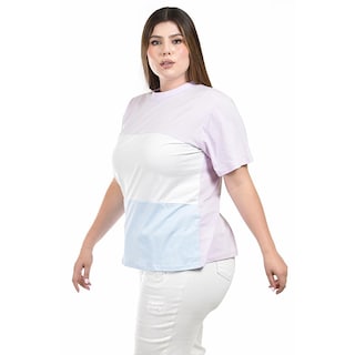 Foto 2 | Foto 2 | Playera Tricolor Roman Fashion para Mujer