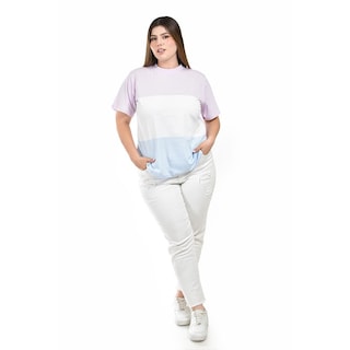Foto 4 | Foto 4 | Playera Tricolor Roman Fashion para Mujer