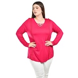 Blusa con Encaje y Escote Cruzado Roman Fashion para Mujer