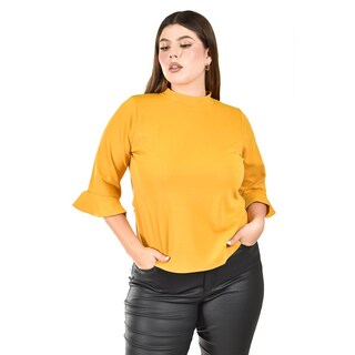 Foto 4 | Foto 4 | Blusa Manga 3/4 con Olán Roman Fashion para Mujer