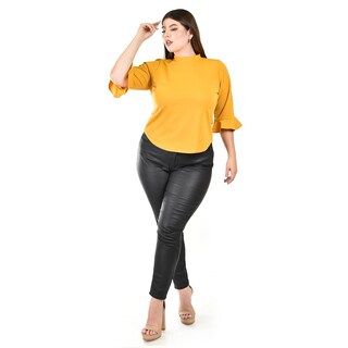 Foto 5 | Foto 5 | Blusa Manga 3/4 con Olán Roman Fashion para Mujer