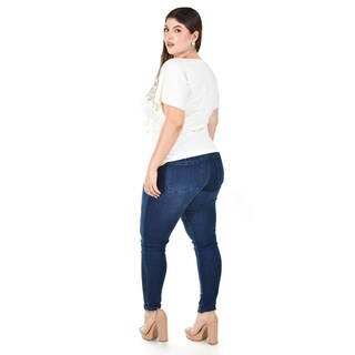 Foto 3 | Foto 3 | Blusa Casual con Lentejuelas Roman Fashion Blanca para Mujer