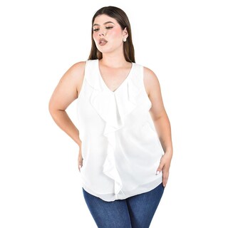 Foto 1 | Foto 1 | Blusa de Chifón con Escarolas Roman Fashion para Mujer