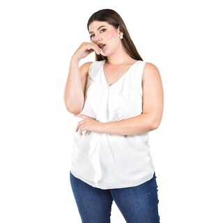 Foto 4 | Foto 4 | Blusa de Chifón con Escarolas Roman Fashion para Mujer