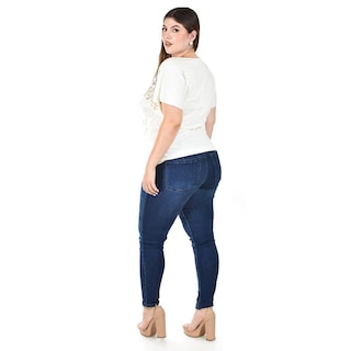 Foto 3 | Foto 3 | Blusa Casual con Lentejuelas Roman Fashion Blanca para Mujer