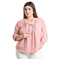 Blusa con Moño Roman Fashion Rosa para Mujer