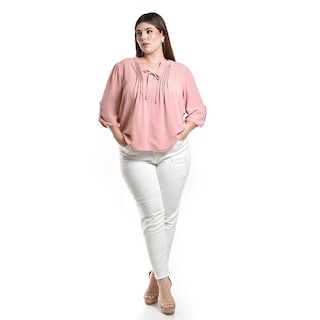 Foto 5 | Foto 5 | Blusa con Moño Roman Fashion Rosa para Mujer
