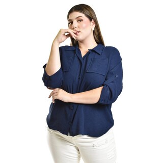 Foto 5 | Foto 5 | Blusa de Manga 3/4 Roman Fashion Azul