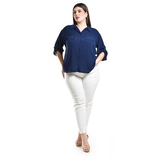 Foto 6 | Foto 6 | Blusa de Manga 3/4 Roman Fashion Azul