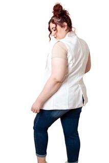 Foto 3 | Foto 3 | Chaleco de Vestir María Ferré 2480l Ivory para Mujer - Tallas Extras