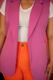 Foto 5 | Foto 5 | Chaleco de Vestir María Ferré 2480l color Fiusha para Mujer - Tallas Extras