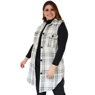 Foto 5 | Foto 5 | Chaleco Tweed Roman Fashion 7052 color Blanco