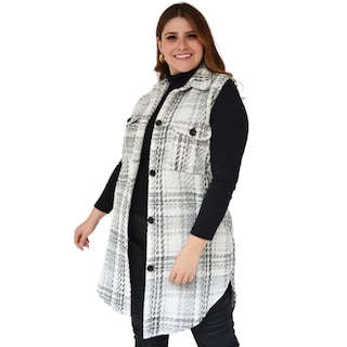 Foto 5 | Foto 5 | Chaleco Tweed Roman Fashion 7052 color Blanco