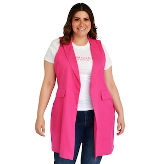 Foto 1 | Foto 1 | Chaleco de Lino Roman Fashion Tallas Extras 2136 color Rosa