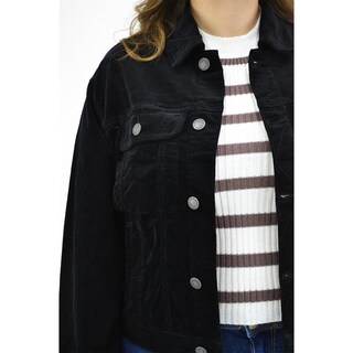 Foto 4 | Foto 4 | Chamarra para Mujer Roman Fashion de Pana Tallas Extras color Negro