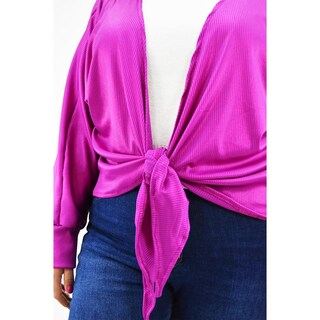 Foto 4 | Foto 4 | Cardigan Con Brillo Roman Fashion /tallas Extras 11847 Fucsia
